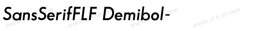 SansSerifFLF Demibol字体转换